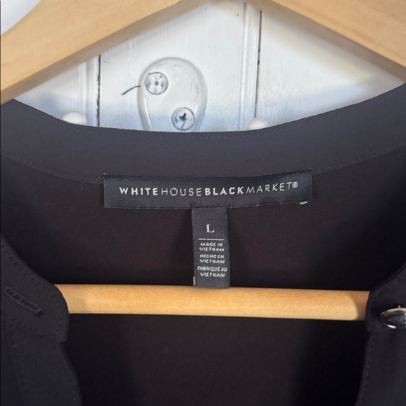 White House Black Market Sleeveless Blouse Black Size L - Picture 5 of 8